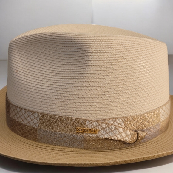 Stetson Andover Florentine Milan braid hat Ivory Conjiac Vintage never worn - Picture 4 of 12